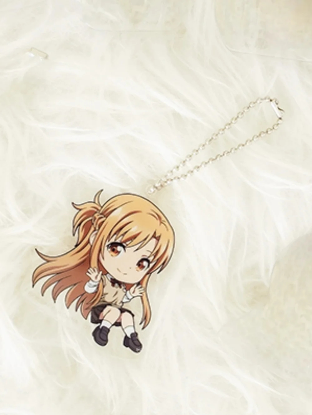 Sword Art Online Asuna Waving Acrylic Charm Keychain